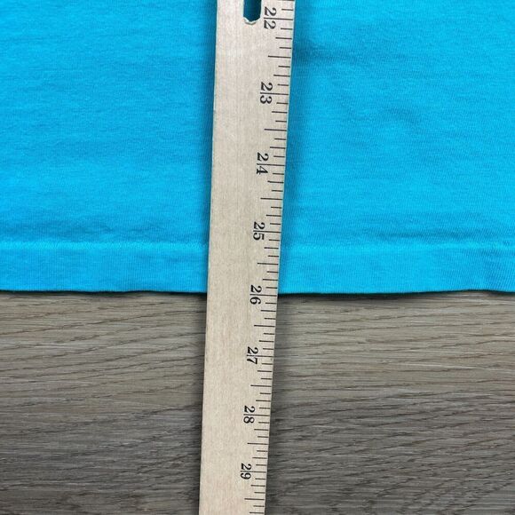 Vintage Shirt Mens Large Blue Santa Barbara California 90s Single Stitch - Picture 12 of 13